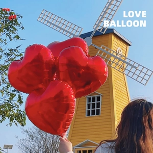 Heart Shaped Aluminum Foil Balloons Romantic Metallic Finish For Wedding Valentine Day Celebration Decor