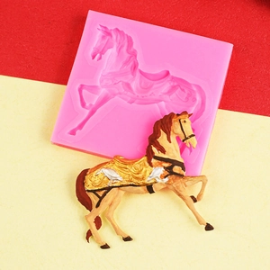 Paard Siliconen Vorm Voor DIY Hars Aromatherapie Steen Fondant Taart Decoratie Chocolade Bakgereedschap