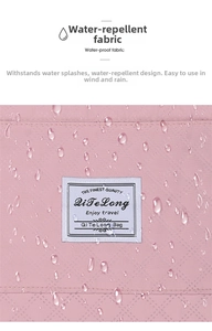 Close-up of pink water-resistant fabric with quilted pattern and realistic water droplets