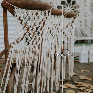 Handmade 80cm macrame chair decor for bohemian weddings and party chair back decoration