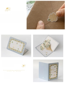 Detail of 3D flower pop-up card and floral stickers with Thanks For Everything text
