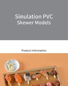 Gedetailleerde macro van realistische PVC barbecue-spiesen met levendige texturen en kleur