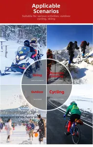 Chapka d'hiver présentée lors de séances de ski, d'escalade et de cyclisme