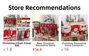 Weihnachten Stuhlabdeckung festliche Deko suesser Weihnachtsmann Schneemann Elch Esszimmer