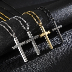 Collana Con Pendente A Croce Da Uomo Stile Industriale Vintage In Acciaio Inossidabile 316L Con Catena A Corda