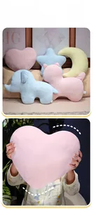 Coussins doux en soie glacée en forme d'étoile et de lune pour la décoration de canapé