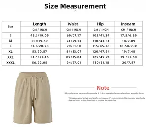 Tabella delle taglie dettagliata per pantaloncini jacquard da uomo con misure CM e pollici