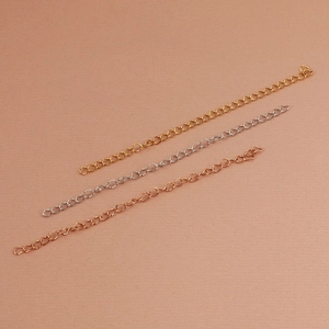 Schmuck Verlängerungsketten Set in Gold Silber und Roségold Finish 10cm lang