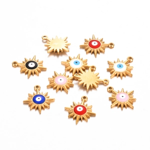 Sonnen-Böse-Auge-Anhänger in verschiedenen Farben für DIY-Halsketten und Armbänder