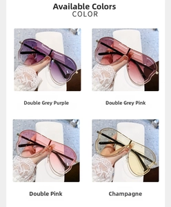 Lunettes de soleil cœur surdimensionnées avec verres dégradés et branches en métal fin