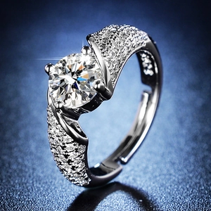 Macro detail of S925 sterling silver stamp on the adjustable inner ring band