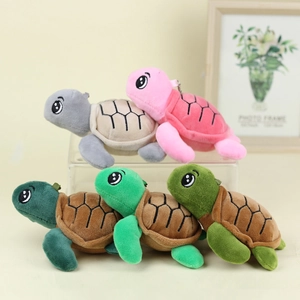 Sea Turtle Plush Keychain Cartoon Ocean Animal Pendant Soft Stuffed Toy Bag Ornament Backpack Decoration Gift