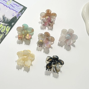 Acetate Blumen Haarklammer Süße Bunte Florale Haarkrebs Für Frauen Mädchen Elegantes Haarstyling Zubehör