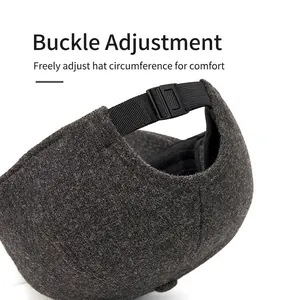 Casquette de baseball d'hiver à carreaux avec boucle réglable pour hommes en gris foncé