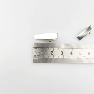 Silver metal duckbill hair clips 32mm mini alligator clamps for kids accessories