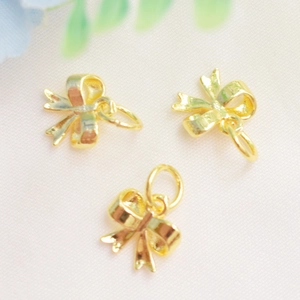 Macro de breloques nœuds dorés 14K pour la création de bijoux DIY personnalisés