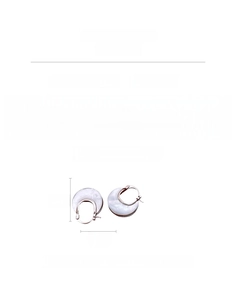 U-shaped earrings details with dimensions 2.2cm height and mother of pearl inlay