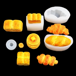 Silikon-Fondantformen für realistische Croissants Muffins und Donuts Kuchendekoration