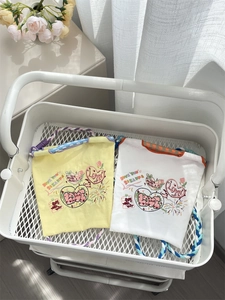 Mini sac en tissu Oxford avec broderie LOVE colorée et motifs de fleurs