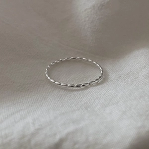 Beaded Ring 925 Sterling Silver Minimalist Olive Bead Adjustable Thin Band Korean Style Fashion Jewelry Women