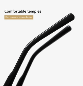 Detail of ergonomic glossy black glasses temples with comfortable anti-slip design