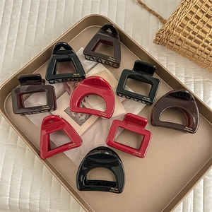 Geometric Acetate Hair Claw Clips French Elegant Shark Clip Strong Hold Hair Accessories For Women