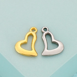 Pendentifs Coeur En Acier Inoxydable Forme Creuse Amour DIY Fabrication De Bijoux Collier Boucle Oreille Style Minimaliste
