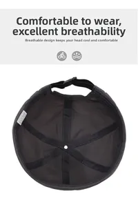 Internal detail of a quick-dry brimless cap showing reinforced straps and sweatband
