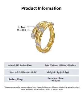 Detailed macro view of S925 sterling silver snake ring with cubic zirconia micro-inlay
