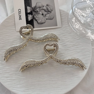 Elegante Molletta Per Capelli In Lega A Cuore Con Künstliche Perle Artificiali E Strass Brillanti Copricapo Stile Francese Per Donne