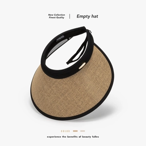 Cappello Visiera Donna Paglia Di Carta Protezione UV UPF 50 Plus Tesa Larga Regolabile Aperto Spiaggia Viaggio Moda