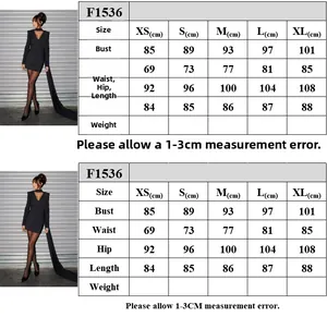 Size chart for striped halter V-neck mini dress with bust and waist measurements