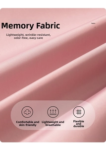 Gros plan sur tissu à mémoire rose avec texture sergée respirante et infroissable