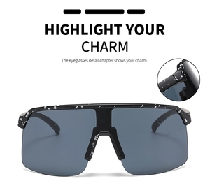 Detailed macro view of the splash texture frame and hinge of these cycling sunglasses