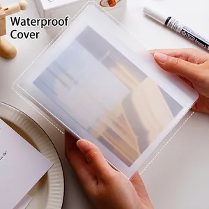 Waterproof frosted loose-leaf sticker storage binder with landscape postcard display