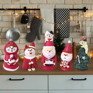 Christmas Silicone Mold DIY Santa Claus Cat Dog Shape For Resin Plaster Cake Decoration Desktop Ornament Crafting