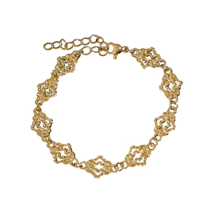 Golden minimalist heart hollow cloud chain bracelet with adjustable lobster clasp closure