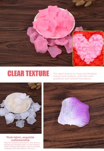Detailed view of artificial rose petals with clear biomimetic texture and gradient colors