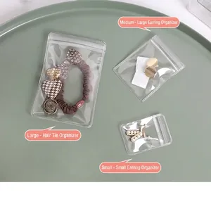 Vue détaillée de 60 sacs de rangement transparents antioxydation en trois tailles