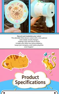 Close-up of cute Capybara recording voice-changer horn keychain showing front and back features