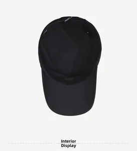 Detail view of the breathable mesh lining and stitching inside the quick-dry sun hat