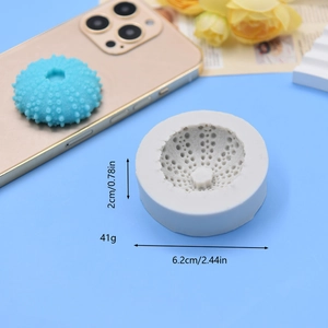 3D sea urchin shell silicone mold for fondant and soap with size and weight dimensions