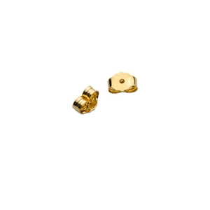 Pair of gold-plated S925 sterling silver earring backs with clear 925 hallmarks