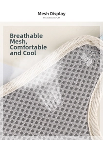 Close-up of breathable honeycomb mesh fabric on a comfortable pet harness vest
