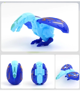 Blue dinosaur egg transforming robot toy showing both dragon and egg forms clearly