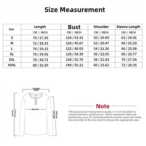 Size chart for men jacket with length, bust, shoulder, and sleeve measurements in CM and INCH