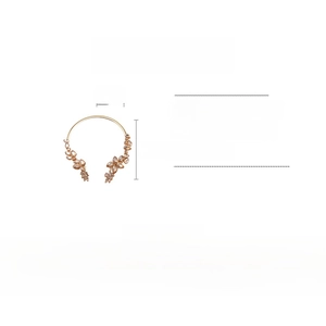 Detailed size specifications of champagne gold leaf crystal choker showing dimensions and weight