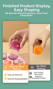 Detail of pink silicone cat mold showing easy shaping for purple cat-shaped steamed cakes