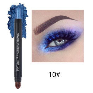 Dual-ended eyeshadow stick in blue 10 with sponge tip and waterproof long-wear effect