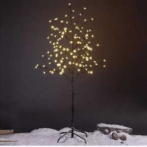 LED Cherry Blossom Tree Light PVC USB Warm Yellow Glow Decorative Lamp For Christmas Party Home Indoor Outdoor